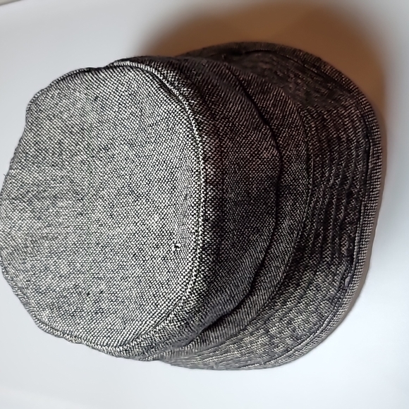 Old Navy bucket style hat black/white tweedy fabric cotton lined Sm-M - Picture 1 of 7